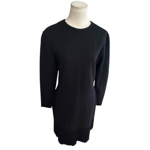 The Limited Black Wool Blend Dress Long Sleeve Cocktail Party Work Event Size L